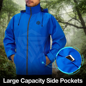 Combinaison de pluie en polyester haute performance pour hommes, imperméable, respirant, poitrine, fermeture éclair, nouveau design fabriqué au Pakistan - Product Image 2