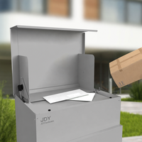 Boîte de livraison de colis extérieure JDY avec poteaux de support en acier inoxydable, robuste, autoportante, anti-vol