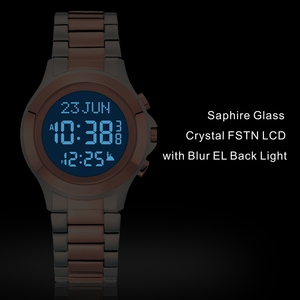 2026 Digital Luxury Quality Muslim Watch Adhan Clock Azan <b>Timer</b> Reminder Clock Wrist for Islamic Gift Customization - Product Image 3