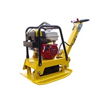 Compacteur à plaques vibrant jaune 5,5 CV 50x35 cm avec moteur à économie d'énergie pour le compactage et le terrassement en construction