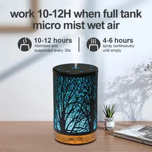 Accept Customized 150ml Iron Aromatherapy Oil Machine Humidifier Ultrasonic Cool Mist Aroma Diffuser With Waterless Auto-Off