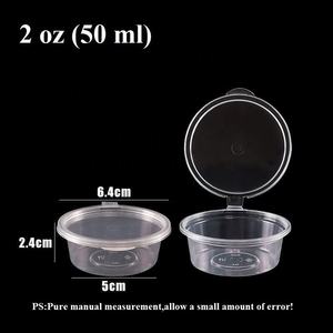 1.5 oz nhựa thực phẩm nước sốt cup phân hủy Takeaway thực phẩm trong suốt <span class=keywords><strong>container</strong></span> dùng một lần nước sốt cup với nắp - Product Image 3