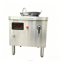 Table de cuisson à induction professionnelle commerciale à brûleur unique pour wok, en acier inoxydable, Plug-and-Play, puissance 8-12KW, nettoyage facile