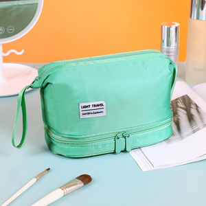 Hot Bán Công Suất Lớn Hai Lớp Mỹ Phẩm Lưu Trữ Túi Polyester Cầm Tay Cho Vệ Sinh Cá Nhân Túi Dây Kéo Kẹo Khô Ướt <span class=keywords><strong>Separatio</strong></span> - Product Image 5