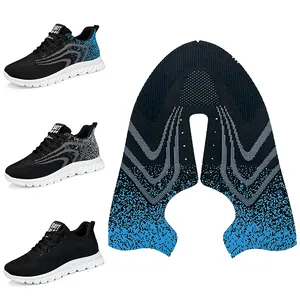 Kunden spezifische Sportschuhe Upper Breath able Mesh Spring Herren schuhe Fly Knit KPU Semi-Finished Knitting Material Sneaker Printing