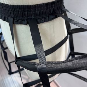<span class=keywords><strong>Jupon</strong></span> de performance spécial, style baroque, creux, <span class=keywords><strong>noir</strong></span> et blanc, forme cage à oiseaux, à 4 cerceaux, crinoline, pour costume de banquet Lolita et robe de bal - Product Image 4