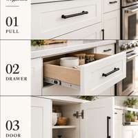 Meubles de cuisine modernes blancs style Shaker en gros – Unités de cuisine modulaires simples pour projets d'appartements et petites entreprises