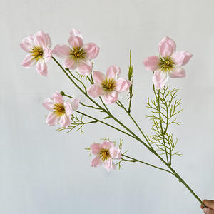 Fleur artificielle en spray <span class=keywords><strong>Cosmos</strong></span> en polyester vert thé, 75 cm, conçue sur mesure, populaire pour la remise des diplômes, Halloween, la fête des mères - Product Image 3