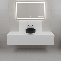 Lavabo de salle de bain en céramique moderne couleur mate, vasque à poser, pour hôtels