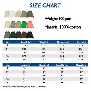 Heavyweight Autumn High Quality Sweatshirt 400GSM 100% Cotton French Terry Oversized Unisex Pullover Custom Logo Plain Dyed - Product Image 6