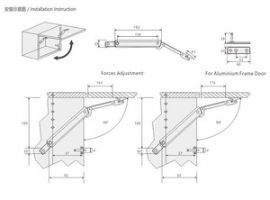 Support de porte de placard à fermeture amortie <span class=keywords><strong>Mini</strong></span> Elf Gas Stay, quincaillerie pour tout type d'arrêt - Product Image 3