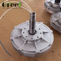 Moteur d'alternateur à aimant permanent d'axe de disque sans noyau de démarrage bas de 1kw 2kw 5kw pour l'éolienne verticale