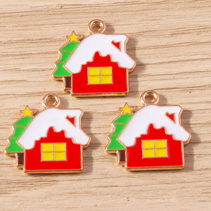 Nuevos y bonitos dijes de muñeco de nieve de Papá Noel colgantes de Metal SERIE DE Navidad de dibujos animados accesorios para joyería DIY para suministros promocionales para fiestas - Product Image 4