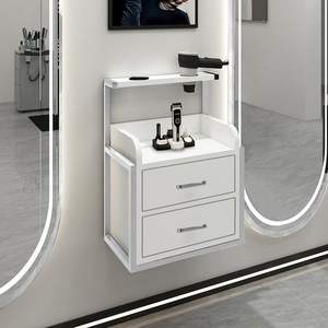 हल्के लक्जरी नए बाल सैलून स्टेशन उपकरण दीवार कैबिनेट दीवार-घुड़सवार सैलून फर्नीचर स्वर्ण उपकरण भंडारण कैबिनेट - Product Image 4