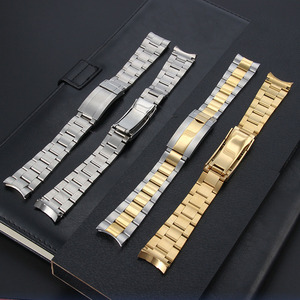 Bracelet de montre en acier inoxydable massif haut de gamme 20mm 21mm maillons à vis réglables fermoir jubilé pour montres de plongée RLX - Product Image 1
