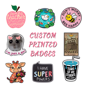 Pins de Solapa Metálicos Impresos Personalizados, Insignia con Logotipo a Todo Color, Tecnología de Recubrimiento UV, Aleación de Zinc para Regalos Promocionales Corporativos - Product Image 1