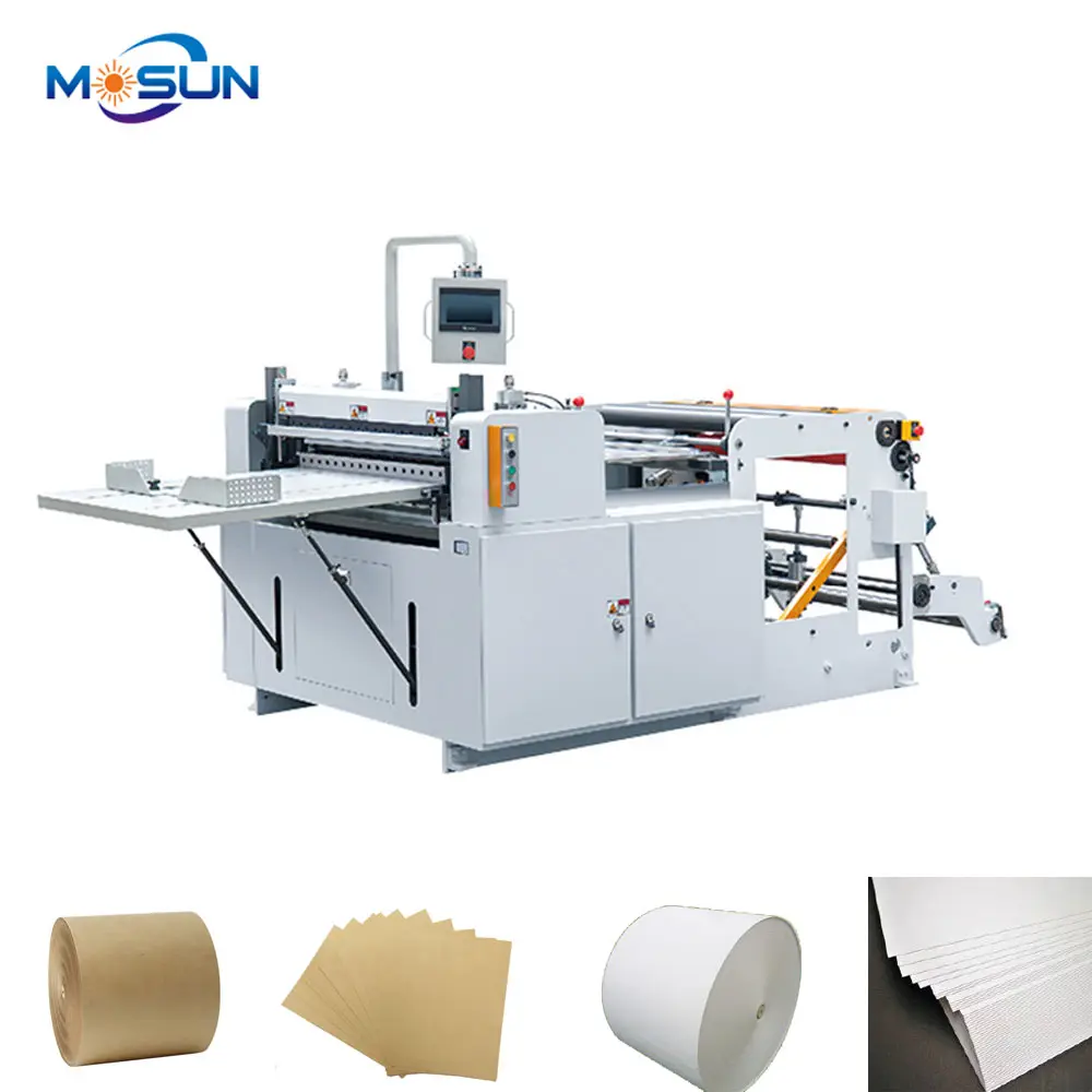MSHQJ-800B Chất lượng cao cắt giấy Máy từ cuộn để tấm A4 Kích thước ủng hộ giấy tờ cắt và tùy chọn máy đóng gói