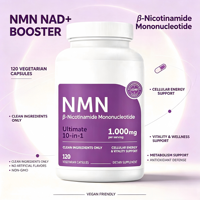 Ahualyn NMN 99% Capsules Pures, Complément de Soutien Immunitaire et Booster NAD, Certifié GMP, 60/120 Comprimés, Approvisionnement Direct Usine