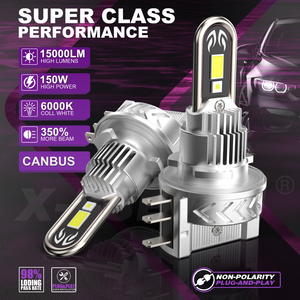 X-7SEVEN <span class=keywords><strong>Prix</strong></span> d'usine en gros Ampoule de phare LED H15 150W 15000lm 6000K Blanc Lumière automobile universelle pour voitures européennes - Product Image 2