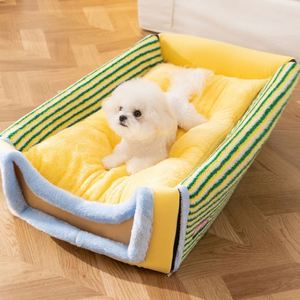 Cama para Mascotas Clásica y Elegante de Algodón PP Sólido y Felpa Tipo Algodón, Lavable, Ecológica y Acogedora para Gatos y Mascotas Pequeñas - Product Image 5