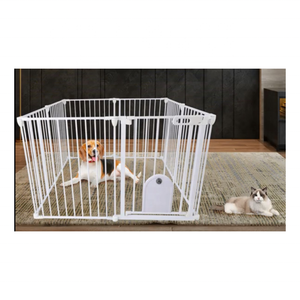Barrière large extensible cheminée porte de sécurité configurable en métal bébé clôture et garde ignifuge bébé dispositif d'épreuvage - Product Image 4