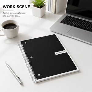 <span class=keywords><strong>Quaderno</strong></span> a Spirale Rigato Standard Universitario 8x10.5 Pollici con Tre Fori, Logo Personalizzato, Diario di Scrittura, Regalo per Studenti Universitari e Scolastici - Product Image 6