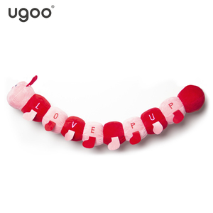 Đồ chơi chó sang trọng hoạt động di chuyển vật nuôi động vật chó đồ chơi sang trọng thiết kế mới Ngày Valentine 32 Sâu Bướm-Đỏ/Hồng + Tùy chỉnh đồ chơi sang trọng - Product Image 1