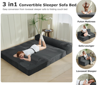 Sofá Cama Moderno Transfronterizo, Plegable, de Tela Transpirable, Compresión al Vacío, Universal para las Cuatro Estaciones, con Esponja de Alta Densidad para Dormitorio