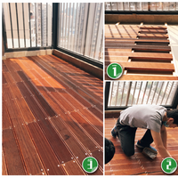 Plancher en bois de conservation Balau indonésien authentique externe Planchers de terrasse en bois massif pour l'extérieur Planchers de terrasse en Merbau imperméables