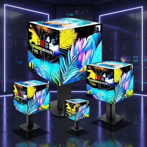 Pantalla LED en Forma de <span class=keywords><strong>Cubo</strong></span>, <span class=keywords><strong>Cubo</strong></span> Mágico, Señalización Electrónica Impermeable, Publicidad Interior, Pantalla LED Creativa de 5 Caras, 1080P - Product Image 1