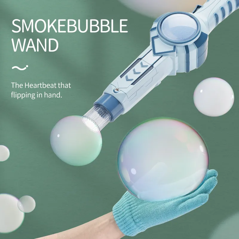 2020 नई धुआं बुलबुला छड़ी लोचदार मशीन पूरी तरह से स्वचालित बुलबुला उड़ाने छड़ी बुलबुला ब्लोअर