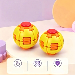 Palla Antistress 3D Press & Spin, Giocattolo Sensoriale Fidget Spinner Giroscopico con Click per Bambini e <span class=keywords><strong>Adulti</strong></span>, Regalo per Alleviare Ansia e <span class=keywords><strong>ADHD</strong></span> - Product Image 3