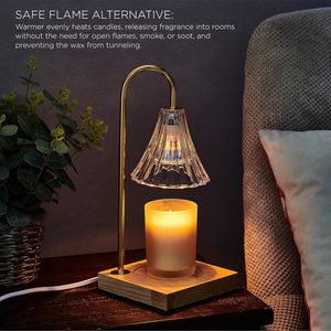 Lampe de chevet à intensité variable avec minuterie, chauffe-bougie aromathérapeutique pour chambre à coucher, yoga, spa, hôtel - Product Image 2