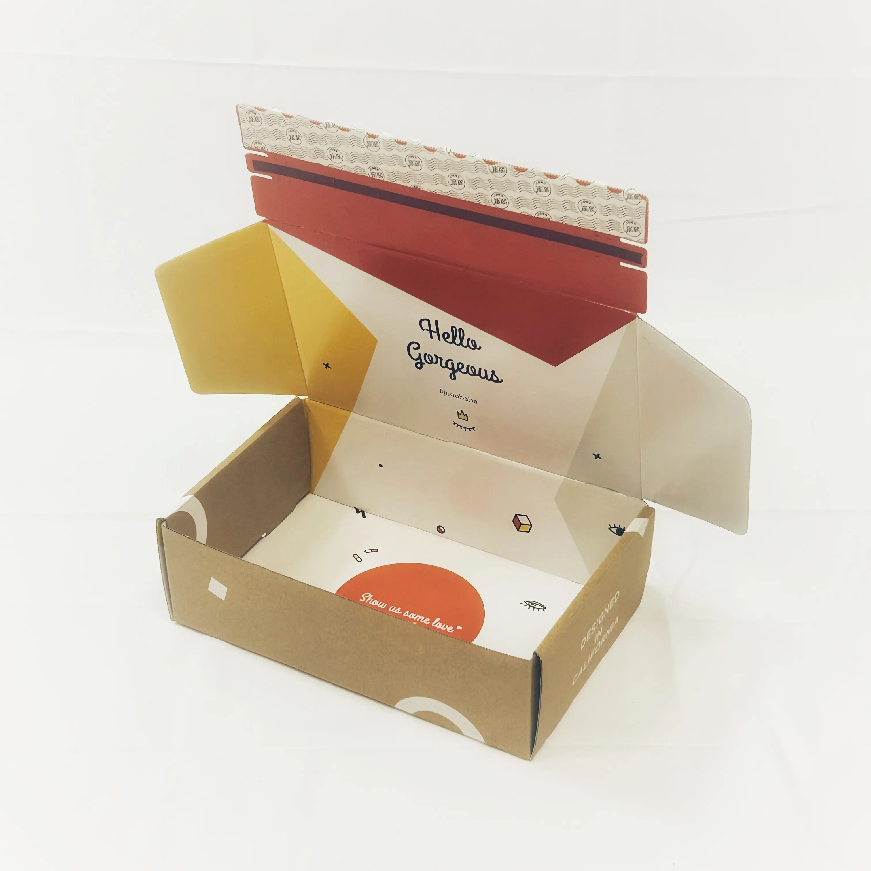 Worldwide Shipping Custom Printed Long-lasting Gift Mailer Environmentally Friendly Foldable Single-walled Kraft Paper Box