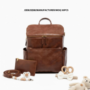 <span class=keywords><strong>Sac</strong></span> <span class=keywords><strong>à</strong></span> dos <span class=keywords><strong>à</strong></span> <span class=keywords><strong>langer</strong></span> personnalisé en cuir végétalien vintage, style décontracté, <span class=keywords><strong>pour</strong></span> <span class=keywords><strong>jumeaux</strong></span> nouveau-nés, facile <span class=keywords><strong>à</strong></span> nettoyer, vente en gros d'usine OEM - Product Image 3