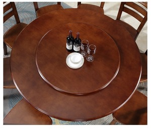 Set Moderno e Semplice per Ristorante Cinese, <span class=keywords><strong>Tavolo</strong></span> Rotondo Grande in Legno Massello con Sedie, Combinazione per Uso Domestico - Product Image 2