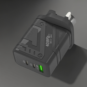 Adattatore di alimentazione da viaggio colorato per iPhone Laptop QC3.0 per la testa di ricarica rapida USB Standard UK da 40W GAN - Product Image 4