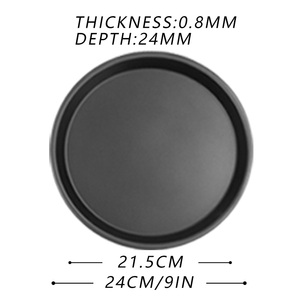 Sartén negra de metal de aluminio con revestimiento antiadherente de 9 pulgadas de profundidad, bandeja para horno de <span class=keywords><strong>pizza</strong></span> profunda, sartenes para <span class=keywords><strong>pizza</strong></span>, platos para hornear y sartenes - Product Image 5