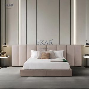 เตียงนอนดีไซน์ทันสมัย หน้าจอกว้าง โครงไม้ ดีไซน์เรียบหรู สไตล์ความสะดวกสบายสูงสุดสำหรับห้องนอน มีให้เลือกขนาดควีน คิง และดับเบิ้ล พร้อมฟังก์ชั่นจัดเก็บ - Product Image 2