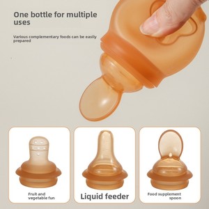 Botella <span class=keywords><strong>de</strong></span> Silicona <span class=keywords><strong>de</strong></span> Grado Alimenticio <span class=keywords><strong>de</strong></span> 125 ml para Almacenamiento y Dispensación <span class=keywords><strong>de</strong></span> Alimentos para Bebés, OEM - Product Image 4