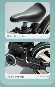 Vélo d'équilibre pour enfants de haute qualité, 12 pouces, 3 en 1, standard, avec repose-pieds, poussée et siège réglable - Product Image 6