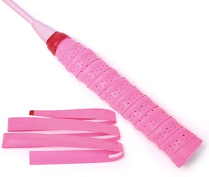 Empuñadura de raqueta de bádminton personalizada, mango protector desechable, instalación conveniente, protege las lesiones de las manos, cintas de agarre de cuero PU - Product Image 4