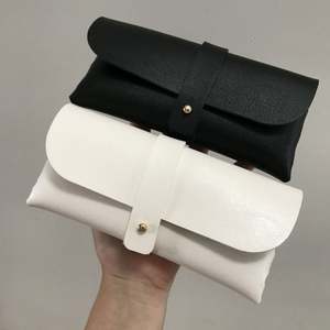 Étui à lunettes portable personnalisé avec logo, en PU, pour femmes, en cuir souple - Product Image 3