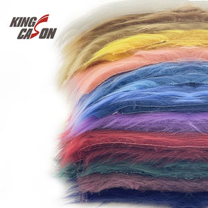 Kingcason, Прямая поставка с фабрики, 100%, полиэстер, роскошный Теплый длинный ворс, многоцветная ткань из искусственного меха льва для рождественской праздничной одежды - Product Image 3