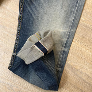 YAXI Manufacturer High Quality Men's Distressed <strong>Jeans</strong> Hot Selling Vintage Selvedge <strong>Denim</strong> Mid Waist Straight Trousers 100% Cotton - Product Image 6