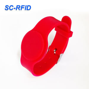 Pulsera NFC con Chip F08 TK4100 de 13.56MHz/125KHZ, Duradera y de Venta Caliente, Pulsera Ajustable Inteligente con Logotipo Personalizado Impreso, Pulsera <span class=keywords><strong>RFID</strong></span> - Product Image 3