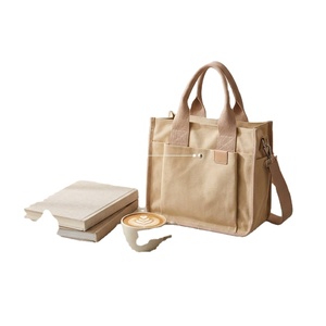 Custom logo Washable Heavy Duty Canvas Tote <b>Bag</b> Large Capacity Double Layer with Multi Pockets <b>for</b> <b>Women</b> Shopping Office <b>Work</b> - Product Image 1