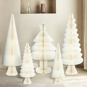 Eco-Friendly Honeycomb Paper Christmas Tree Xmas Decorations Home Decoration Window Display