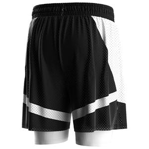 2 In 1 Basketbalshorts Compressie Basislaag Mesh Paneel Buitenlaag Vervaardigd Voor Maximale Flexibiliteit - Product Image 3