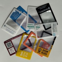 Ultra Thin PVC Card Magnifying Glass with Bookmark and Scale 3X Magnification